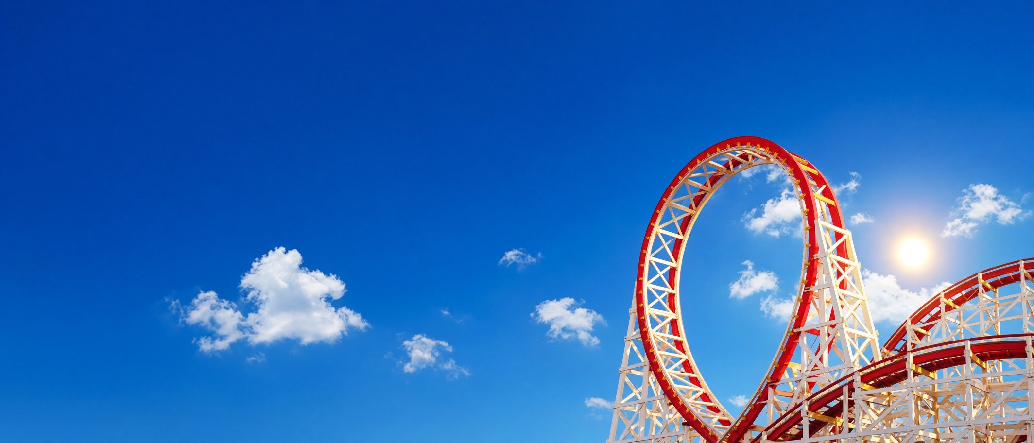 The Joy Coaster template: a rollercoaster loop against a summer sky